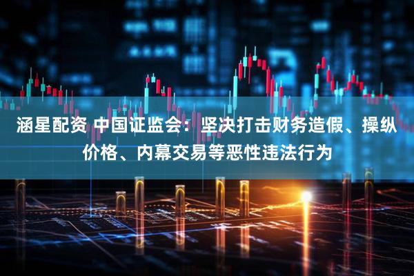 涵星配资 中国证监会：坚决打击财务造假、操纵价格、内幕交易等恶性违法行为